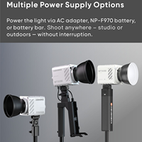 Lampe LED COB bicolore portable et rechargeable pour photographie en extérieur, studio de beauté, diffusion en direct et tournage vidéo/caméra