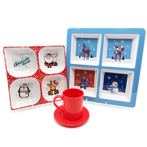 Placa <span class=keywords><strong>de</strong></span> plástico dividida <span class=keywords><strong>de</strong></span> <span class=keywords><strong>melamina</strong></span>, Feliz Navidad, Papá Noel, ciervo - Product Image 6