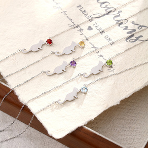 Collier en argent 925 style coréen, anti-ternissement, avec pendentif chat mignon, griffes serties, pierre naturelle 5mm, cadeau d'anniversaire pour petite amie - Product Image 3