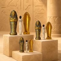 Petite statue du sarcophage de Toutankhamon, figurine de momie de tombe égyptienne ancienne, objet décoratif en résine pour étagère, bureau, maison