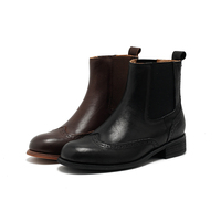 Bottines à lacets vintage pour femmes - Tige en cuir véritable, semelle en caoutchouc, mode automne/hiver