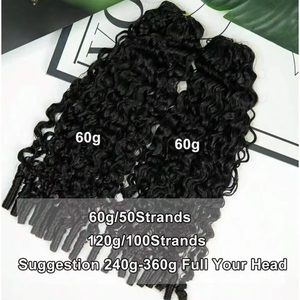 Extensiones de Cabello Humano Virgen 10A Pre-enlazadas, Cabello Birmano Rizado sin Nudos, Marca Miracle Knots - Product Image 6