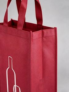 Bolsa de Regalo para Vino al por Mayor, de Tela No Tejida, para Una o Dos Botellas, con Impresión de Logotipo, para Eventos Promocionales - Product Image 4