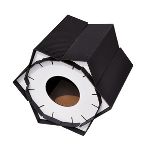 Wholesale Eco-Friendly <strong>Cat</strong> <strong>House</strong> Foldable Kraft Paper <strong>Design</strong> with Interior High-Density Corrugated Scratching Board Nest - Product Image 6