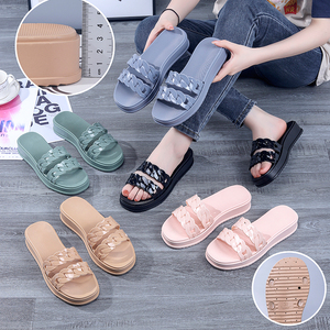 Sandalias Planas de Alta Calidad, Antideslizantes, a la Moda, Pantuflas de PVC para Mujer, Ideales para el Verano - Product Image 5