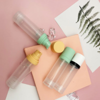 30ml 50ml PP Bouteille de lotion sans air cosmétique Bouteille à pompe manuelle Bouteille de sérum givré Blanc Emballage de soins de la peau Sérigraphie