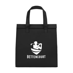 Custom Recyclable 80G Non-Woven Fabric Cooler Coated Water-Resistant Polypropylene W Foil <b>Laminated</b> Interior Take-Out Bag - Product Image 1