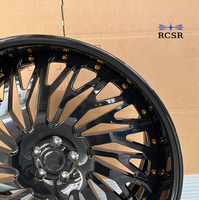 Jantes forgées 2 pièces 6x139.7 pour Cadillac Escalade V Cybertruck Tahoe Hummer EV, personnalisées noires, 24 pouces, jantes en alliage à fond profond