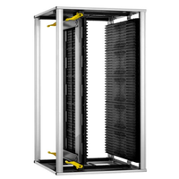 Support de rangement pour cartes de circuits imprimés TYtech, support de magazines en plastique réglable, SMT ESD antistatique, fond en métal, 50 emplacements pour cartes de circuits imprimés pour ligne de cartes de circuits imprimés