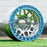 Jiangzao couleur bleue beadlock 15 16 17 18 5x139.7 6x139.7 4x4 jante tout-terrain pour suv hors route jantes