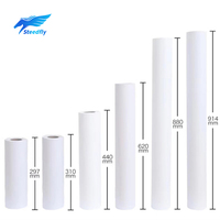 Papel para Ploter CAD de Alta Blancura, 80 g/m², Rollo de 2 Pulgadas, Embalaje y Tamaño Personalizables
