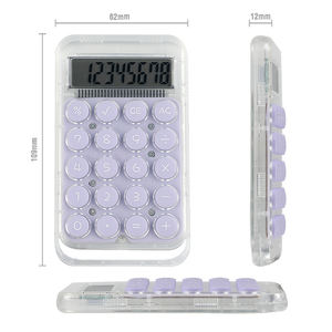 Mini calculatrice à 12 chiffres avec lanière mini calculatrice scientifique bouton calculatrice de poche à piles - Product Image 1