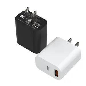 Teléfono portátil de alta calidad Uso 20W QC 3,0 USB Adaptador de corriente de puerto dual rápido Cargador de pared de viaje