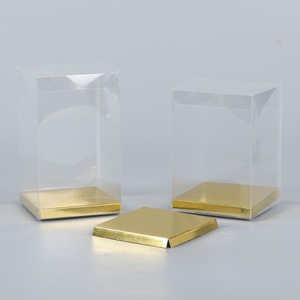 Bán buôn rõ ràng PVC Pet hộp vuông dài trong suốt hộp nhựa cho món quà nến đồ chơi trắng hồng vàng màu chèn trong kho - Product Image 1