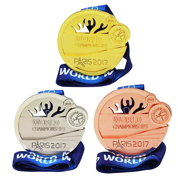 Medallas de lucha universal de metal de premio de fundición a presión de aleación de zinc personalizadas de astilla Animal de alta calidad