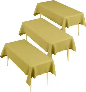 Thick and Clear Square Plastic Tablecloth for Events Disposable Dining Room Table Cover Roll of Tablecloths