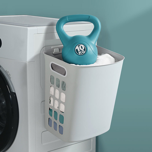 SONDUO New Style High Quality Plastic <strong>Wall</strong> Mounted Laundry Organizer Container Dirty Clothes <strong>Storage</strong> <strong>Basket</strong> With Handle - Product Image 4