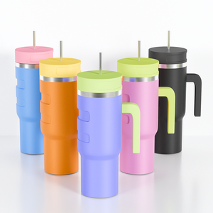 30oz 40oz Double Wall 304 Stainless Steel Vacuum <b>Flask</b> Leak Proof Keep Hot or Cool Thermal Tumbler <b>with</b> Lid and <b>Straw</b> - Product Image 6