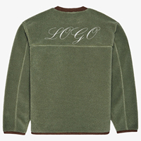 Pull en coton jacquard lourd personnalisé avec logo OEM/ODM, style streetwear, motif personnalisé, col rond pour homme, 2026