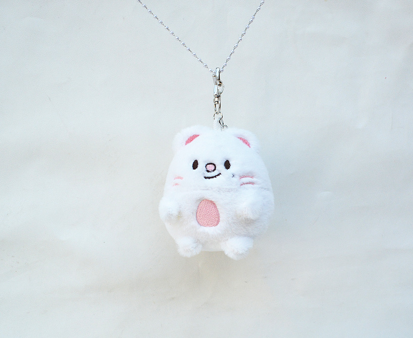 Porte-clés œuf de chat blanc Skz-8 cm