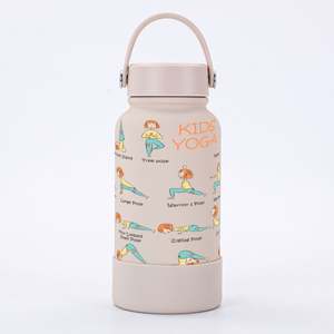 2024 nueva botella aislada de acero inoxidable de 650Ml botella de agua portátil antideslizante para exteriores botella de agua deportiva de boca ancha Simple - Product Image 2