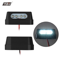 Feu arrière de moto 4 LED blanc homologué E8 12V IP65 étanche ABS noir – Remplacement direct usine