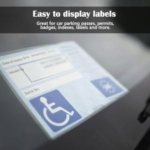 Porta Tarjetas de Crédito Cuadrado Horizontal Transparente de PVC de 4 Pulgadas con Logotipo Personalizado Autoadhesivo para Parabrisas de Coche - Product Image 4