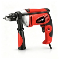 Perceuse à percussion filaire 910W à vitesse variable 3000 tr/min, marche avant/arrière, poignée latérale, certifiée CE GS, pour béton, bois, acier