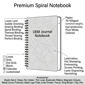 Organisateur <span class=keywords><strong>de</strong></span> leçons hebdomadaire et mensuel A5 pour enseignants, couverture rigide, reliure spirale, impression personnalisée, carnet <span class=keywords><strong>de</strong></span> notes pour l'école et le bureau, vente en gros - Product Image 5
