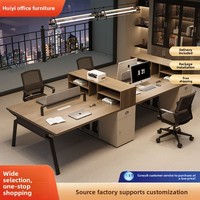 Ensemble bureau et chaise de bureau moderne et minimaliste avec tiroirs/étagères de rangement en PVC, combinaison libre