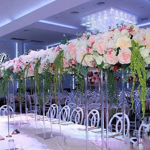 <span class=keywords><strong>Centrotavola</strong></span> per Matrimoni Vasi in Acrilico Quadrati Geometrici Alti Supporti per <span class=keywords><strong>Fiori</strong></span> per Decorazioni da Tavola per Feste - Product Image 6