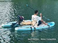 Vente en gros et dropshipping : Planche de paddle gonflable, accessoires de surf, cadre en aluminium, plancher en bois, kit de connexion double SUP