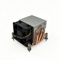 Refroidisseur d'air pour processeur haute performance 160W LGA1700 2U 6025 4 broches PWM 6800RPM avec ventilateur, caloduc en aluminium, dissipateur thermique personnalisé usine CE RoHS
