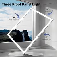 2x2 Panneau LED amovible 48W Edge-Lit Design carré moderne Installation sans poinçon Cadre de plafond suspendu Lumières LED Edge-Lit