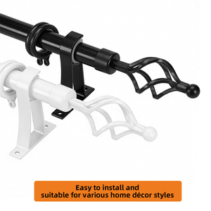Embouts <span class=keywords><strong>d</strong></span>écoratifs vintage en fer forgé pour tringle à rideau, embouts métalliques <span class=keywords><strong>d</strong></span>écoratifs pour tringle romaine - Product Image 2