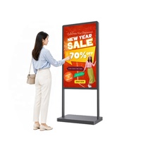 Pantalla LCD Táctil Capacitiva de 55 Pulgadas con Punto de Acceso WiFi Integrado, Señalización Digital Interior Android para Centros Comerciales, Comercios Minoristas, Vestíbulos de Hoteles