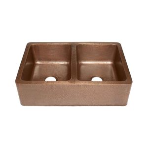 อ่างล้างจานทองแดงแบบเดี่ยวสำหรับบ้านไร่ดีไซน์ชามคู่แบบทันสมัยสำหรับวิลล่าสุดหรูอ่างล้างจานล่าสุด - Product Image 1