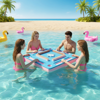 Plateau flottant portable et étanche en mousse EVA pour jeux de Mahjong, idéal pour les fêtes à la piscine, les spas, les lacs et les soirées estivales