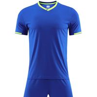 Maillot de football unisexe à col en V, respirant et à séchage rapide, avec poches, pour adultes – Tenue d'équipe populaire