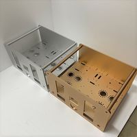 Boîtier audio personnalisé d'usinage CNC Amplificateur à tube Châssis Boîtier de commande d'alimentation Boîtier d'instrument électronique Coque en alliage d'aluminium