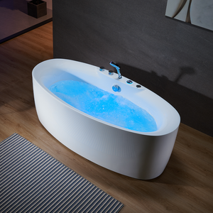 Rokbath-Bañera <span class=keywords><strong>de</strong></span> hidromasaje acrílica <span class=keywords><strong>de</strong></span> forma ovalada <span class=keywords><strong>para</strong></span> <span class=keywords><strong>una</strong></span> <span class=keywords><strong>persona</strong></span>, con luz LED <span class=keywords><strong>de</strong></span> burbuja <span class=keywords><strong>de</strong></span> aire, con cascada, <span class=keywords><strong>para</strong></span> masaje <span class=keywords><strong>de</strong></span> hidromasaje - Product Image 4