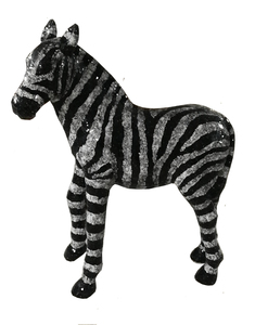 Populaire fibre de verre Zabra miroir décoration Design Animal Sculpture couleur blanche maison Statue décoration <span class=keywords><strong>Fragments</strong></span> miroir abstrait - Product Image 4