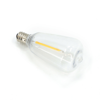 Ampoules LED rétro 3V 12V 24V 110V 220V Edison à filament plastique 1W ST38 E12, petites ampoules LED pour guirlandes lumineuses étanches