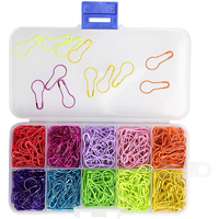 Goupilles de sécurité ampoule colorées, 500 pièces, épingles de sécurité pour tricot en métal, marqueurs points d'ampoule, broches de gourde pour la couture de vêtements, avec boîte de rangement