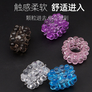 Double Row <b>TPE</b> Penis Ring With Beads For Delaying Ejaculation Adult Use - Product Image 4