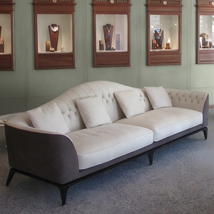 Juego de Muebles de Sala de Estar de Cuero Real, Cómodo y de Lujo, Sofá Chesterfield de Diseño Italiano - Product Image 3