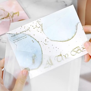 Tarjetas de Felicitación Plegables con Lámina Dorada, Elegantes y Minimalistas, de <span class=keywords><strong>la</strong></span> Serie Bendiciones en <span class=keywords><strong>la</strong></span> Luz - Product Image 2