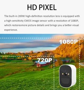 Cheapest Wireless Battery Powered Security Camera 4MP Full Color Wifi IP66 Outdoor CCTV Camera