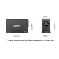 Caja de Disco Duro MAIWO de 3.5 Pulgadas, Puerto Serie de Escritorio, Expansión de Almacenamiento RAID, Carcasa Móvil de Aleación de Aluminio y ABS