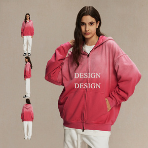 <span class=keywords><strong>Cardigan</strong></span> della felpa da uomo e da donna dei pesi massimi con giacca in stile retrò con cerniera con cappuccio - Product Image 2